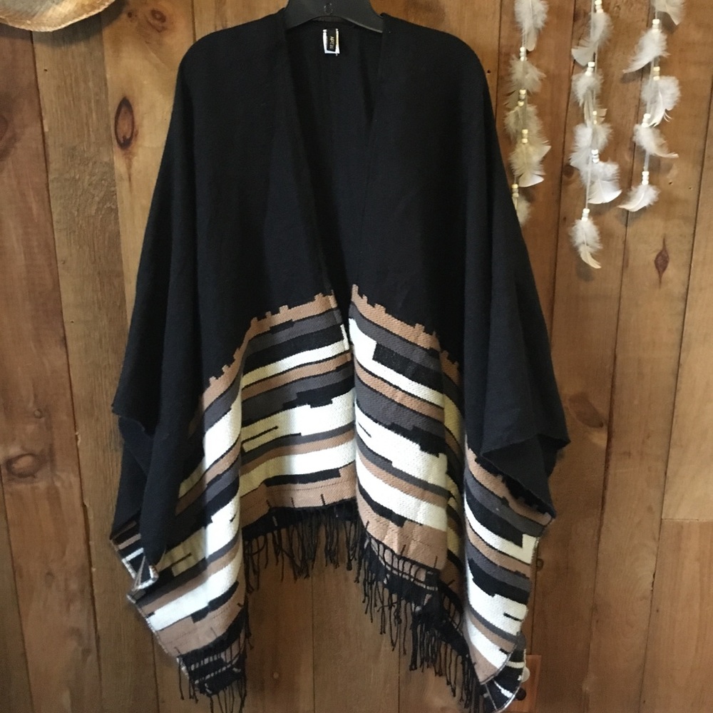 Poncho style sweater